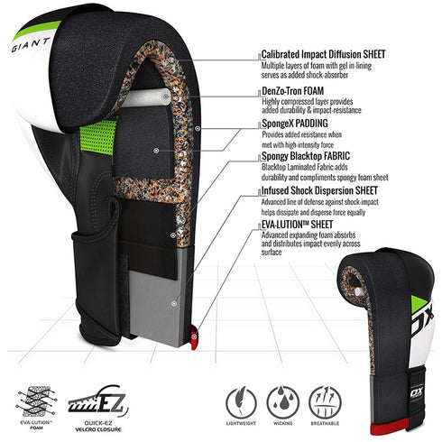 RDX 2FT GREEN PUNCH BAG & GLOVES SET-4